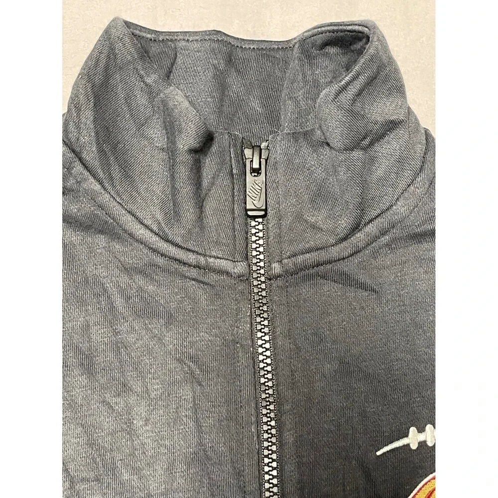 Nike Mens Quarter Zip Pullover Sweatshirt Black College Football Mascot Small
